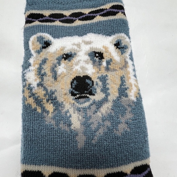Alaska Outfitters Grizzly Bear Socks Mid Calf 8 yrs - Adult Blue Gray Ketchikan - Picture 4 of 6